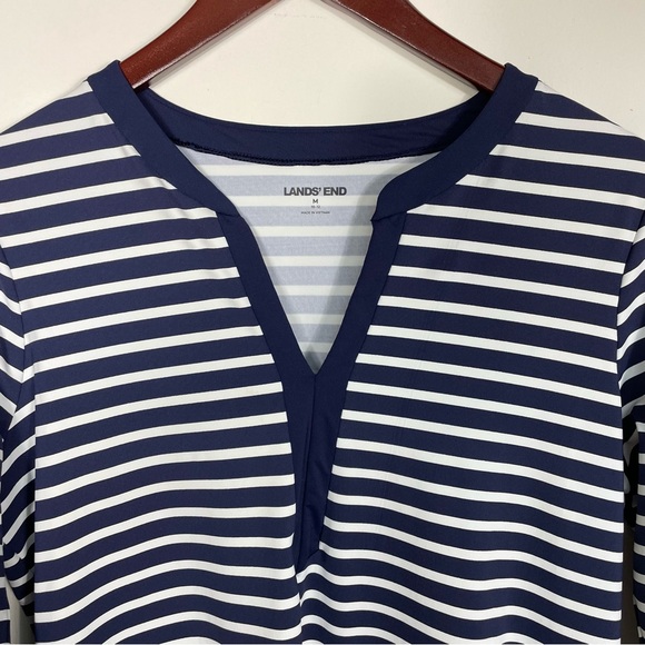 Lands' End Striped Swim Cover Up Dress Size M (10-12) - Picture 3 of 12